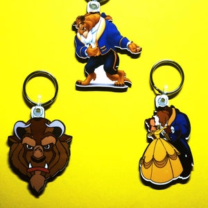 Llavero de bestia Llavero Bella Llavero Bella y Bestia- Regalo