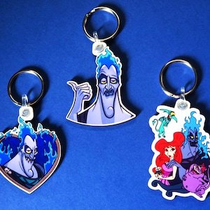 Sleutelhanger Hades - Sleutelhanger pijn en paniek - cadeau Hercules - sleutelhanger Griekse mythologie - Sleutelhanger onderwereld - goden en godinnen - schurksleutel