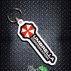 Sleutelhanger Umbrella Corporation - Racoon City - Biohazard-sleutelhanger - Resident Evil-cadeau - Horror-sleutelhanger - sleutelhanger videogame - cadeau gamer