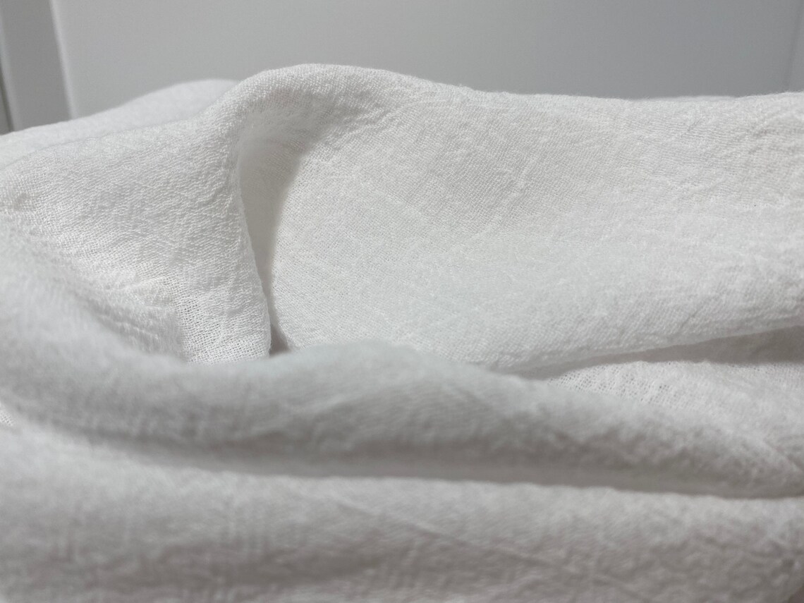 Cotton Bubble Gauze Fabric by the Yard White 100 Cotton Etsy