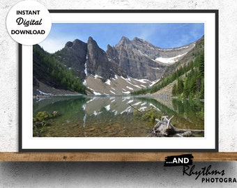 Canada Photography Print Instant download Art Prints Landscape Rundle Mountain in Banff Printable Mountain Alberta