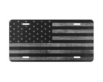 Placa de carro, placa personalizada com bandeira americana, decoração patriótica para carro, placa de identificação personalizada, placa frontal com bandeira dos EUA, Dia da Independência
