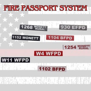 Firefighter Passport Tags - firefighter tags, accountability, incident command tags, command board