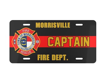 Custom Fire Department Vanity Plate | License Plate