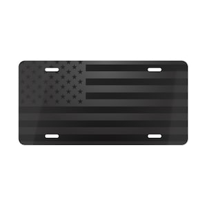 American Flag License Plate: Patriotic Car Decoration, Aluminum Vanity Plate