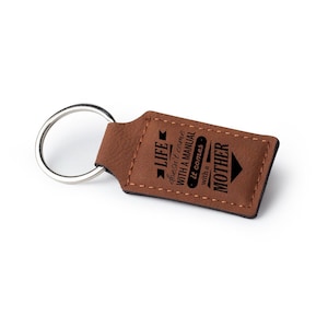 Leather Keychain - gift, keychain, custom keychain, laser engraved, custom gift