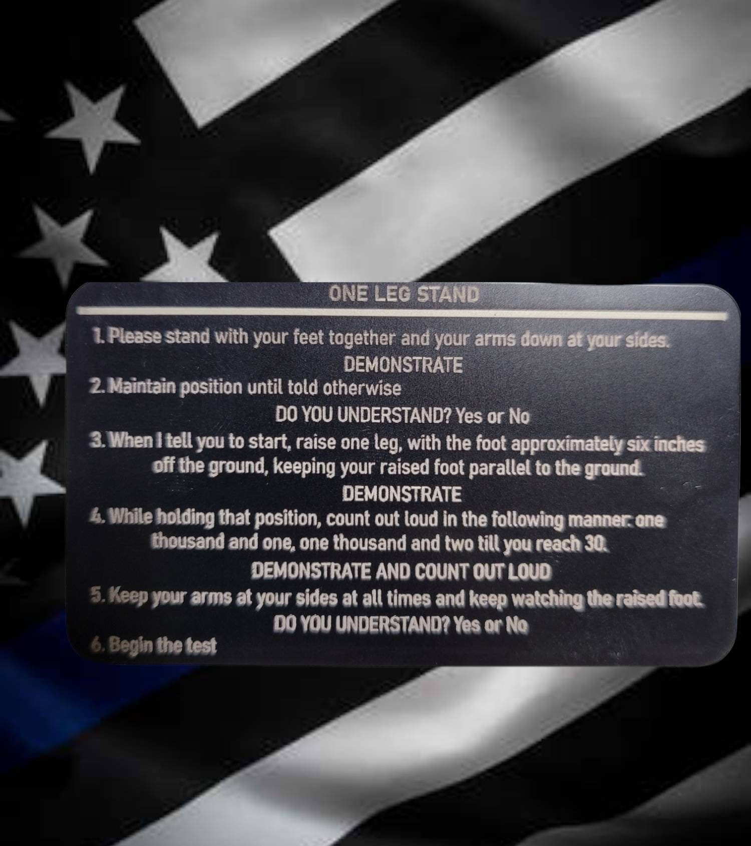 Metal SFST Card Field Sobriety Law Enforcement Cops Etsy Hong Kong