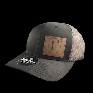 1* (One Asterisk) Leather Patch Hat - cop, police, one ass to risk, police hat, thin blue line