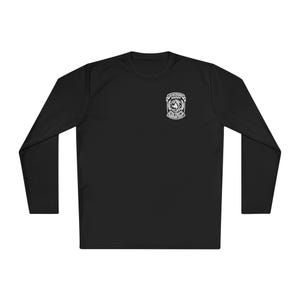 Camiseta de manga larga Dri-Fit de la Unidad Canina del Sheriff del Condado de Champaign / Insignia estampada en el pecho y la espalda