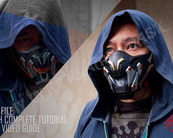Foam Mask. Do It Yourself. Techwear Vampire. Eva foam. Complete Tutorial.