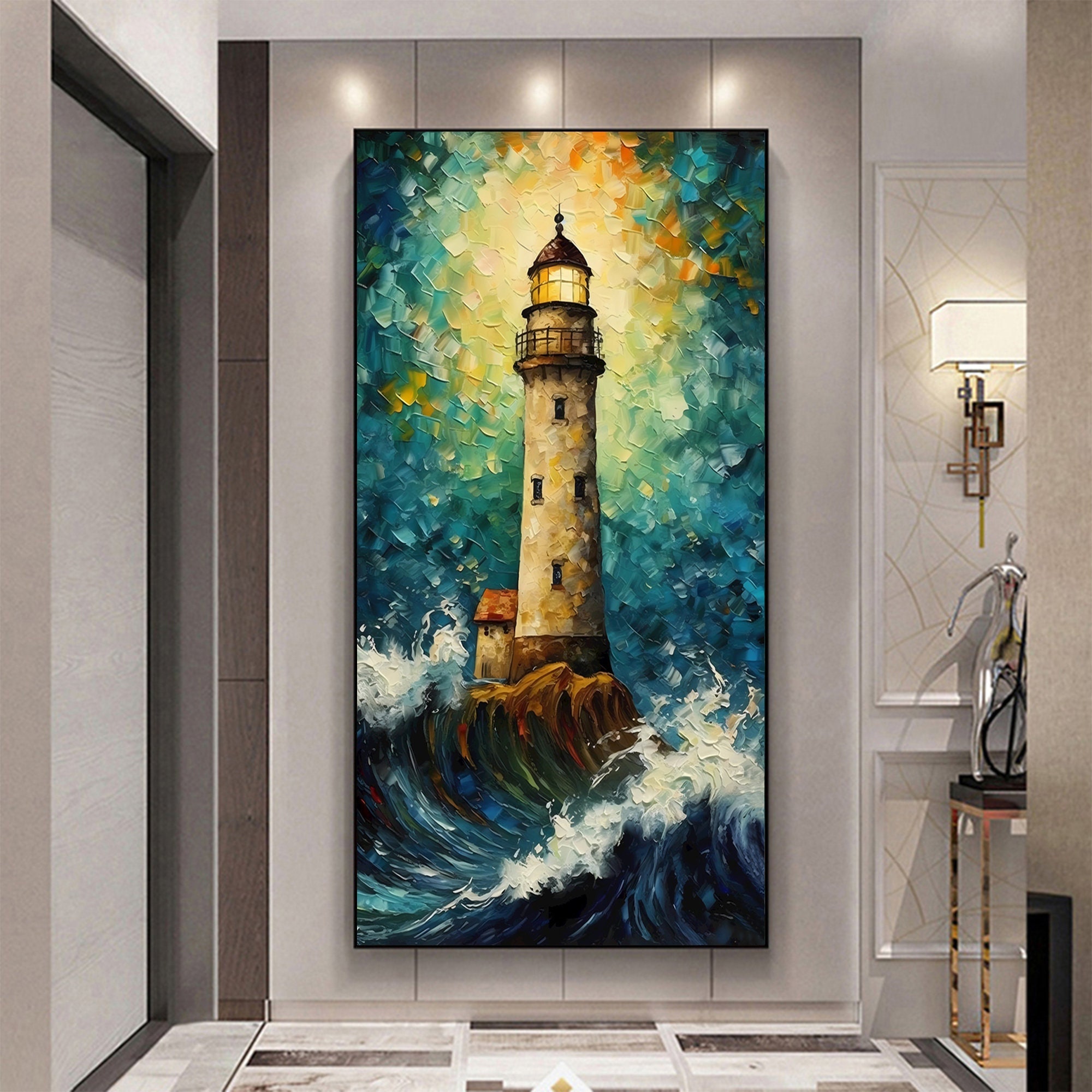 Lighthouse Canvas Etsy