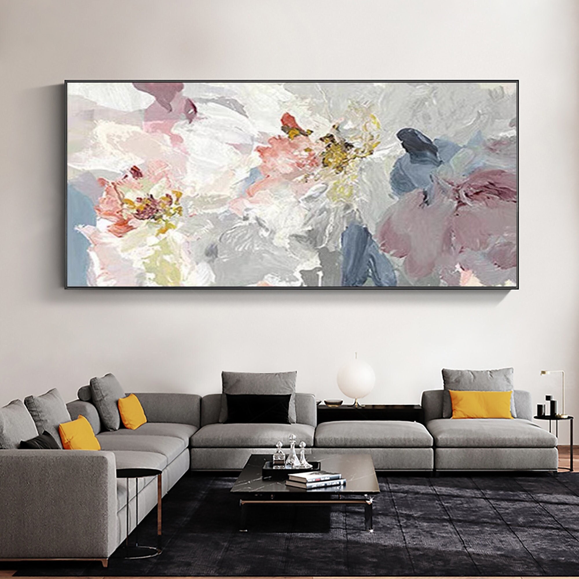 Original Acrylic Wall Art 11x14, Flower Painting, Floral Painting, Modern  Art, Living Room Wall Art, Small Canvas Painting, Cornflower 