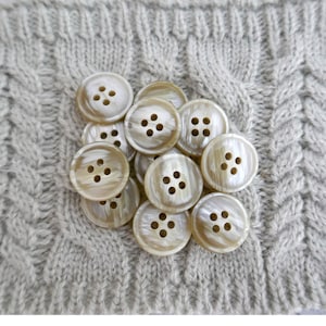 Unexpected Green Buttons, CHOOSE 15mm 5/8&quot;, 20mm .78&quot; - Sage Olive Sew-Throughs w/ Luminescent Pale Yellow-Greens VTG NOS Faux-Natural BB657