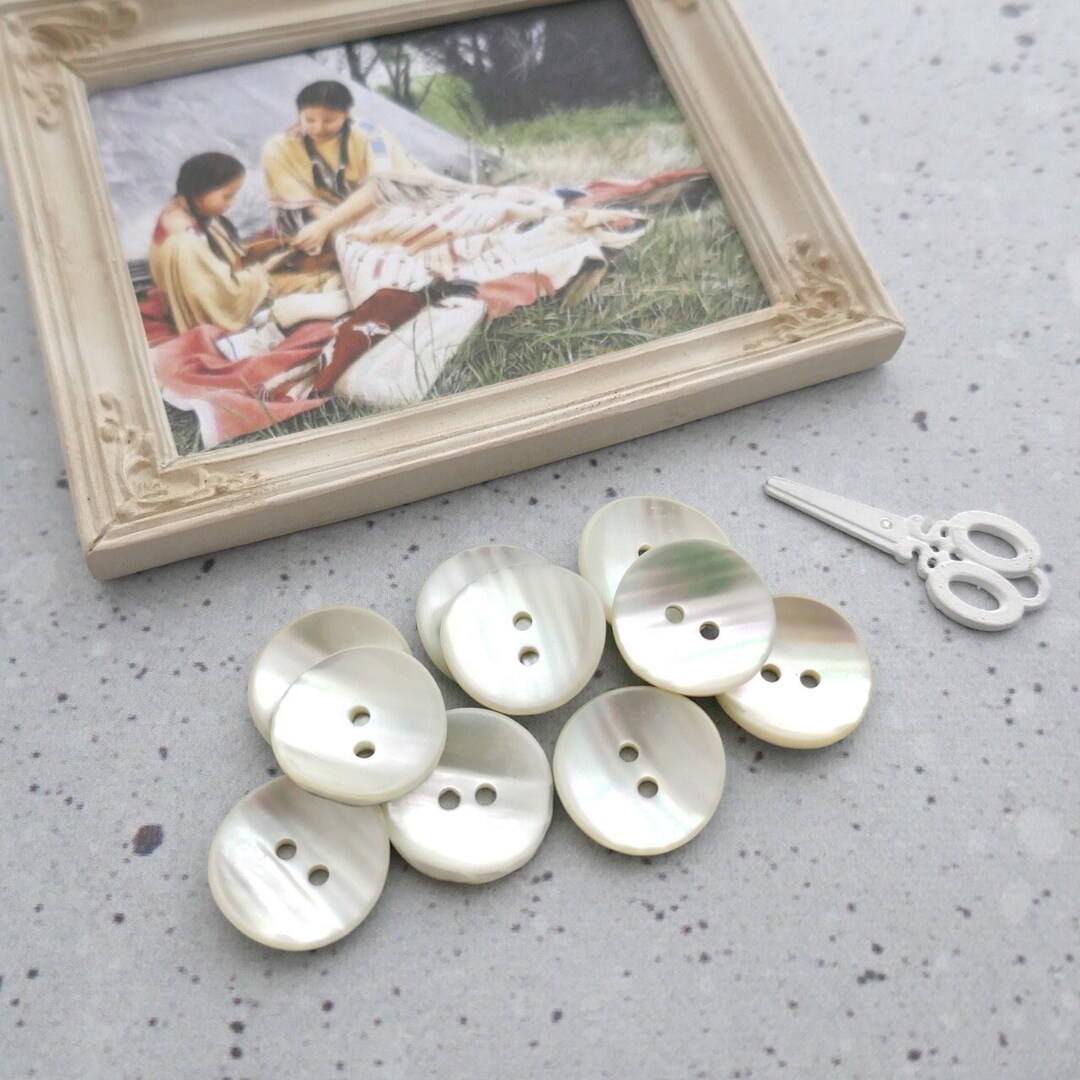 MOP Green Snail Buttons, 18mm .71 Inch - LAST 10 Vintage NOS Natural ...