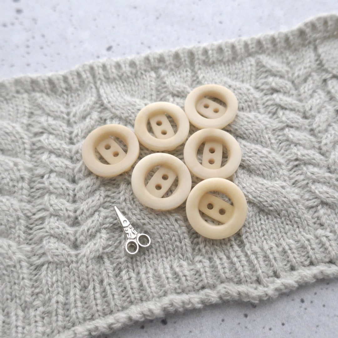 Modern Natural Tagua Buttons, 18mm .71