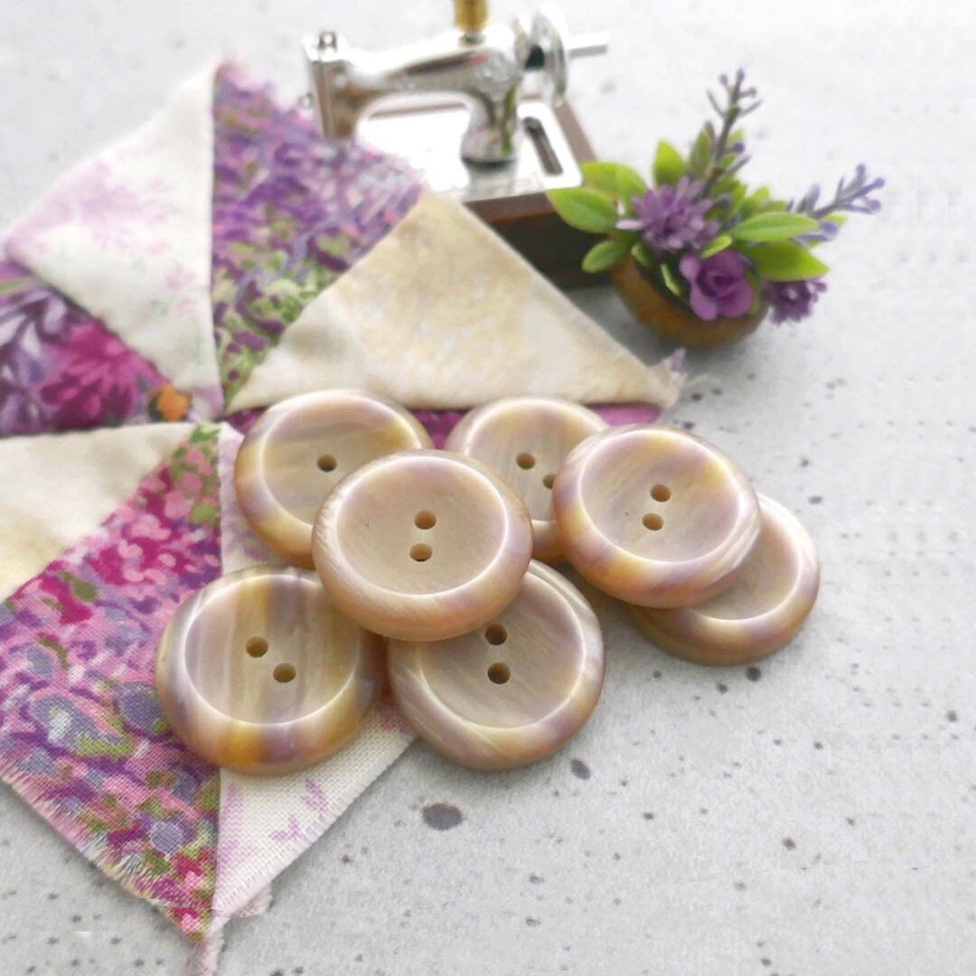 Subtle Filled Buttons Brushed Purple Buttons, ≈21mm .82