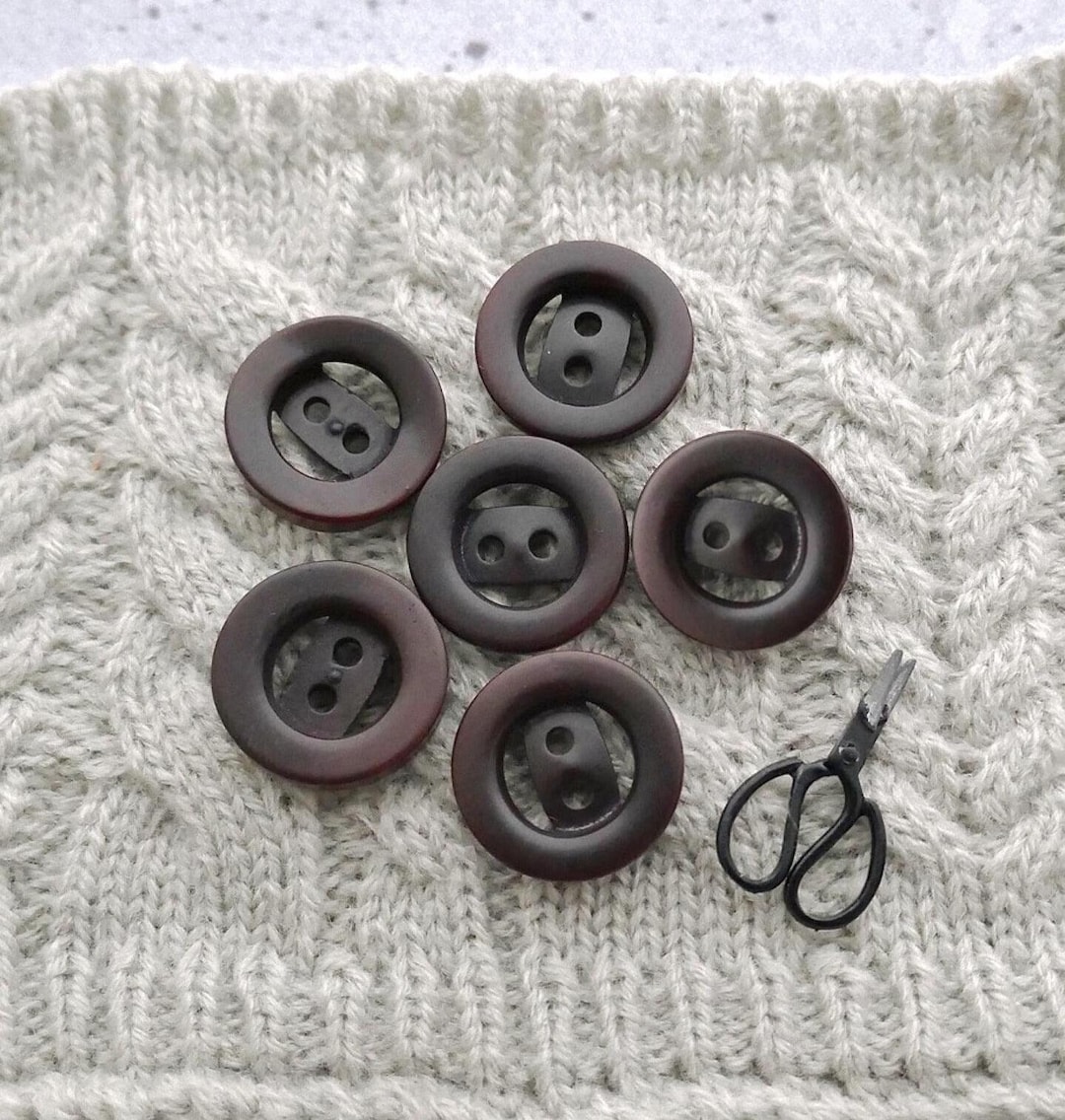 Modern Brown Tagua Buttons, 18mm .71