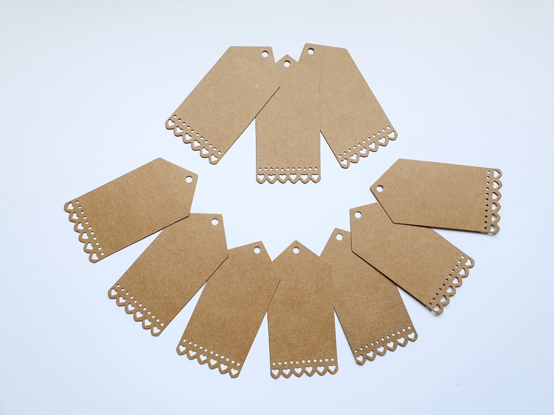 A Pack of 10 Kraft Gift Tags Craft Supplies Craft Tags Etsy