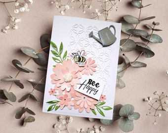 Bee Happy Greetings Card | Cards For Any Occasions | Birthday Cards For her | Garden Themed Cards | Inspirational Greetings Cards |