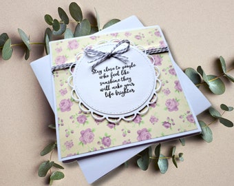 Handmade Card | Quote Card | Everyday Cards | Handmade Cards | Floral Greetings Card | Motivational Cards |