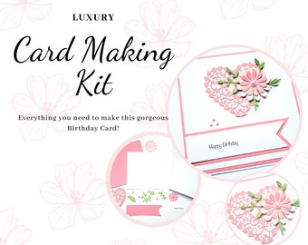 Luxury Card Making Kits - Makes 1 Card - Choice of Kits| Card Making Kit | Craft Kit | Craft Kit For Adults | Kids Craft | Card Making |