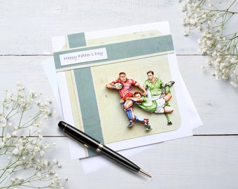 Father’s Day Card | Father’s Day | Handmade Father’s Day Cards | Dad | Father | Greetings Cards | Greetings | Rugby Themed Cards | Craft