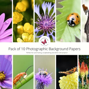 10er Pack fotografisches Hintergrundpapier | Hintergrundpapiere zum Herunterladen | Bastelbedarf | Herunterladbare Papiere | Druckbare Papiere |