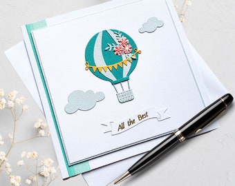 Birthday Card | Hot Air Balloon Card | Birthday Wishes | Handmade Birthday Cards | Best Wishes Cards | All The Best Cards | Cards For All