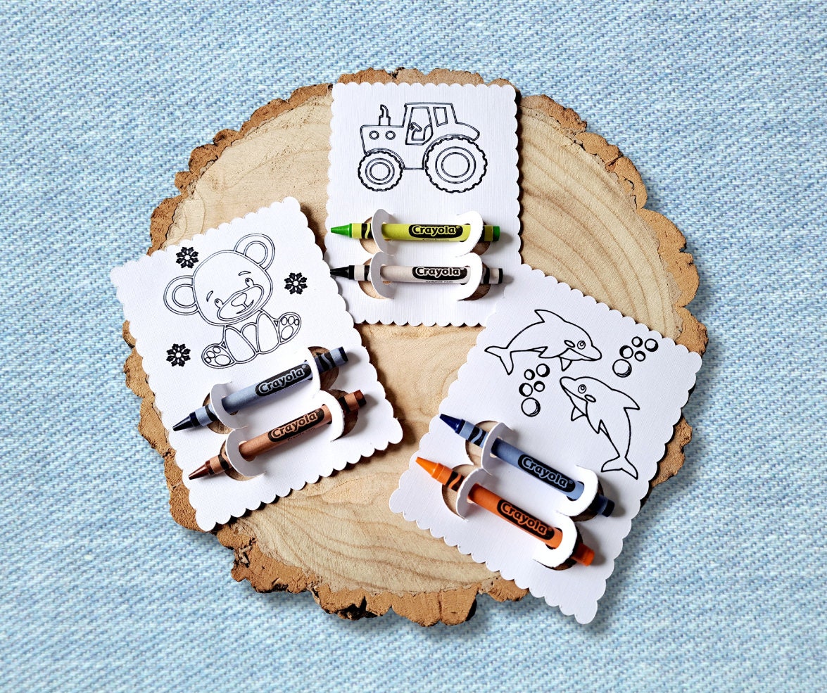 Colouring Cards With Crayons | Childrens Colouring Cards | Stocking ...