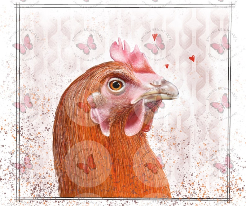 Downloadable Chicken Digital Art Print Print at Home Wall - Etsy