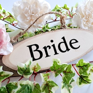 Wooden Bride Plaque | Wedding Chair Decorations | Wedding Decorations | Table Decorations | Wedding Supplies | Wedding Signs |