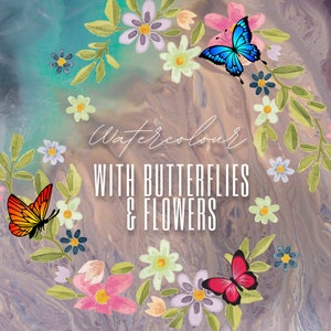 Watercolour With Butterflies & Flowers | Online Course | Painting tutorial | Watercolour tips | Paint your own | Learning