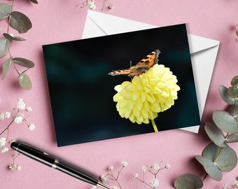 Butterfly and Flower Greetings Card | Butterfly Cards | Floral Cards | Birthday Cards | Thinking Of You | Get Well Cards | Cards For All