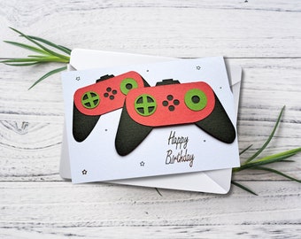 Handmade Gaming Themed Greetings Card | Teenager Greetings Cards | Game Enthusiast Cards | Birthday Cards For Teenagers | Birthday Cards |