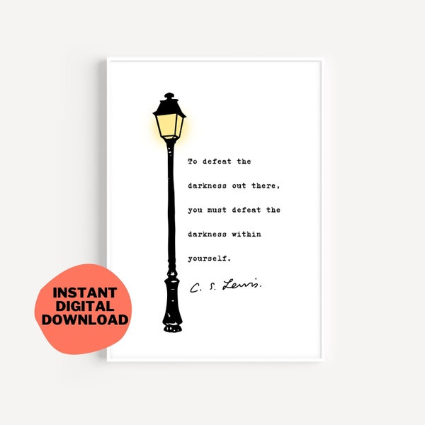 CS Lewis Wall Art, CS Lewis Quote Printable Art, C.S Lewis Narnia Quotes About Life Wall Art, Chronicles of Narnia, Brainy Quote Print