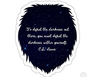Aslan Quotes About Life Stickers, Narnia Laptop Stickers, CS Lewis Quote Laptop Decal, Narnia Literary Quote, Christian Book Lover Gift