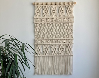 Scandinavian Macrame wall hanging, modern macrame tapestry