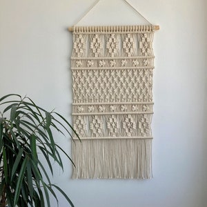 Scandinavian Macrame wall hanging, modern macrame tapestry