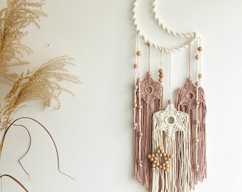 Moon and stars dreamcatcher, Baby and Nursery Dreamcatcher, Newborn gift