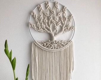 Tree of Life Boho Macrame Dreamcatcher, wall hanging