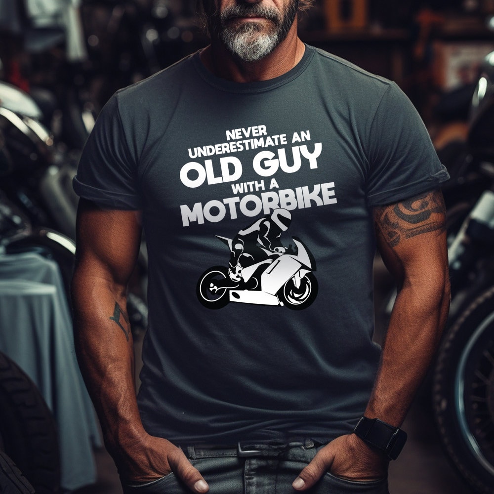 Unterschatzen Sie niemals einen alten Mann mit einem Motorrad T Shirt Herren Sport Bike Opa Road Racing Geschenk Vatertag Geburtstag Weihnachtsgeschenk Top Etsy