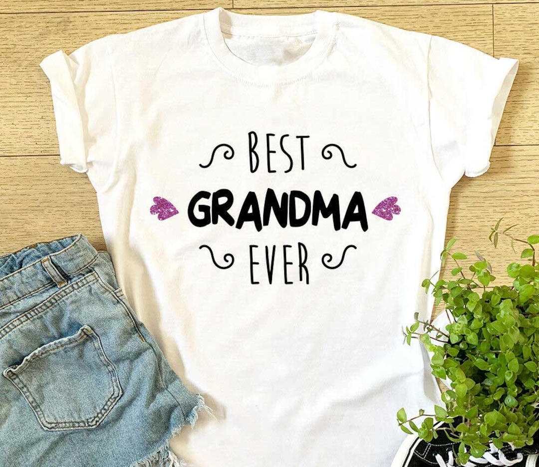 Ladies Best Grandma Ever Tshirt Womens Girls Super Cute Etsy UK
