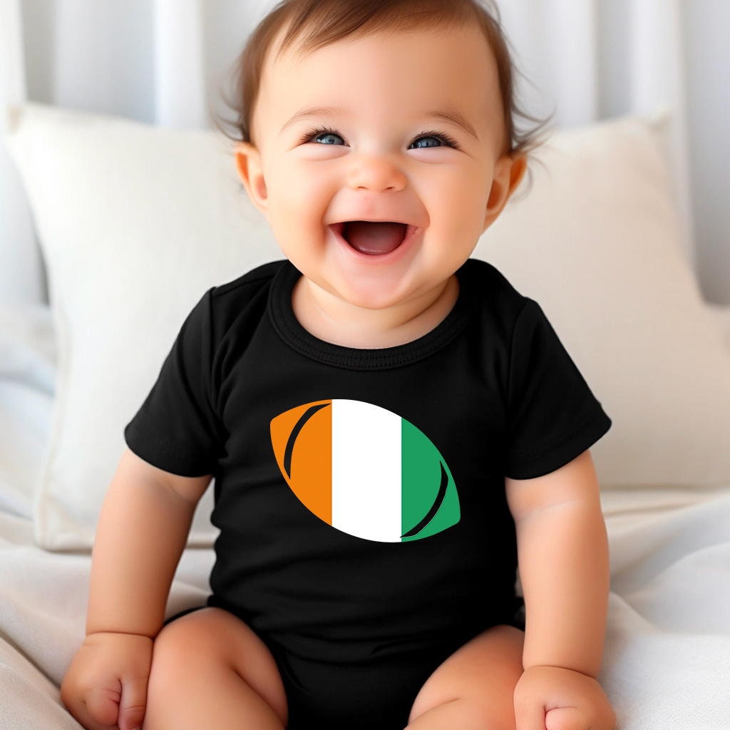 Ireland Gift Baby Grow Birthday Present Unisex BabyGrow Playsuit Football Rugby - Foto 2