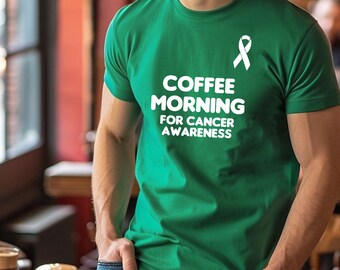 Coffee Morning Cancer Awareness T-shirt: Macmillan Charity
