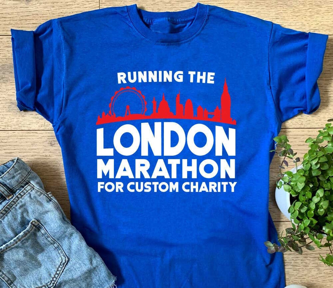 Ladies Running The London Marathon For Custom Charity Tshirt Etsy