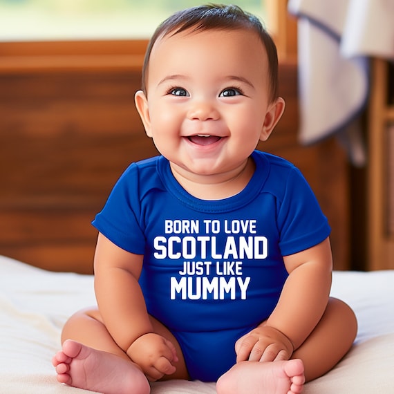 Born to Love Scotland Like Mummy Babygrow Baby Vest Super Cute