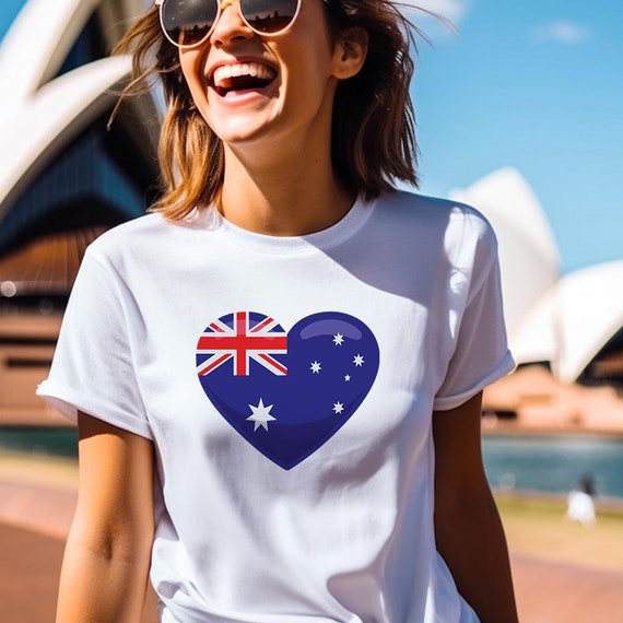 Australia Heart Flag T-Shirt Australia Heart Flag T-Shirt