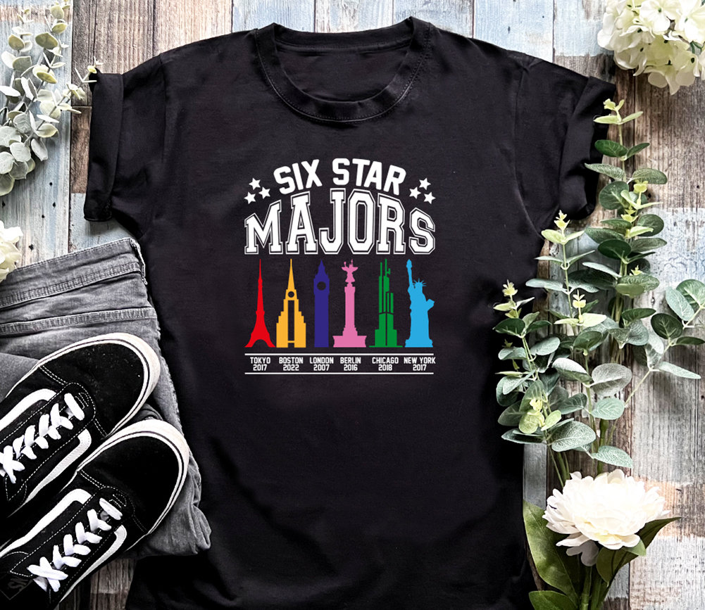 Six Star Majors Marathon T-shirt: World Capital Running Event - Etsy