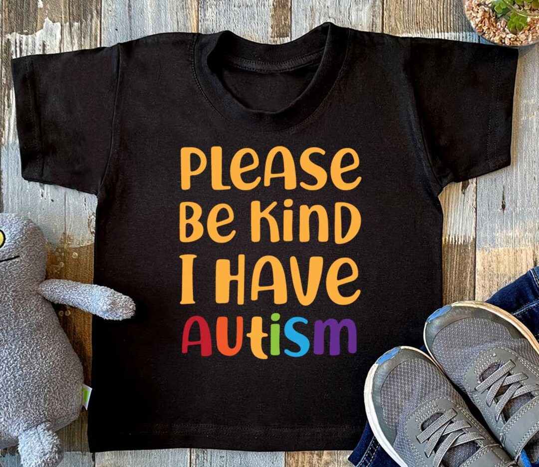T-shirt Slogan 'Please Be Kind I Have Autism' - Maglia In Cotone Unisex - Vari Colori E Taglie - Foto 4