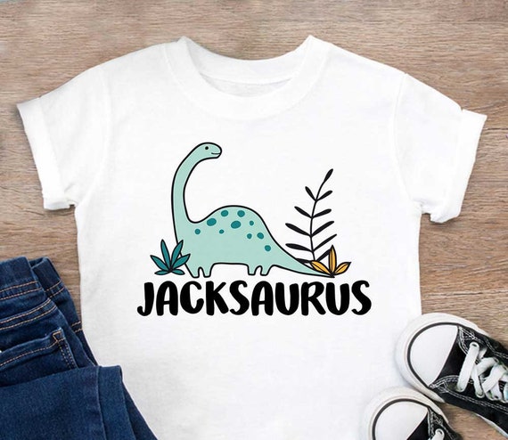 Kids Name-a-saurus Brachiosaurus T-Shirt - Boys Girls Cute Dinosaur Gift Birthday Christmas Gift Top